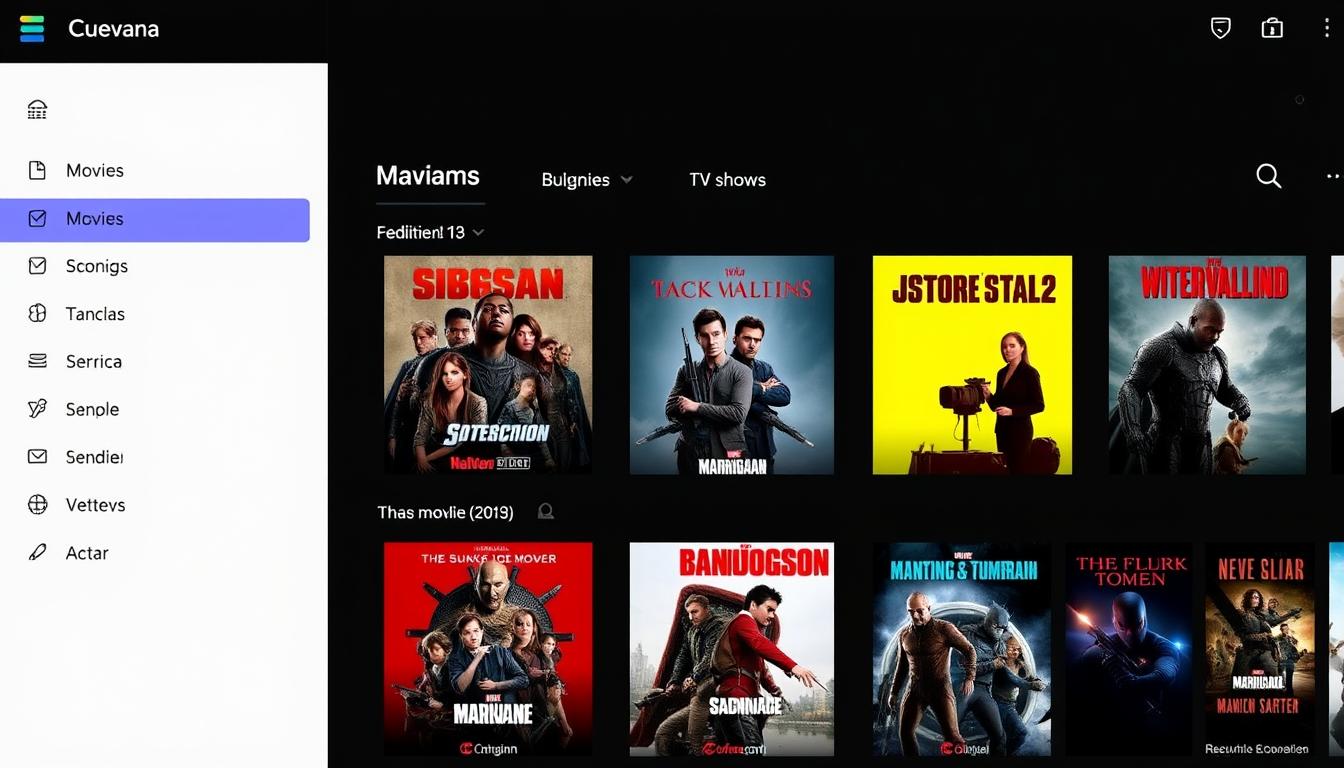 Interfaz actual de Cuevana mostrando su página principal con películas y series disponibles